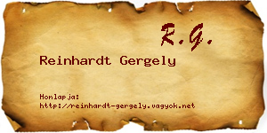Reinhardt Gergely névjegykártya